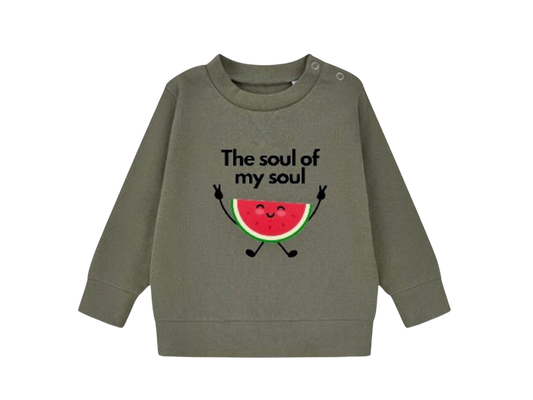 The soul of my soul sweatshirt til børn (sort skrift)